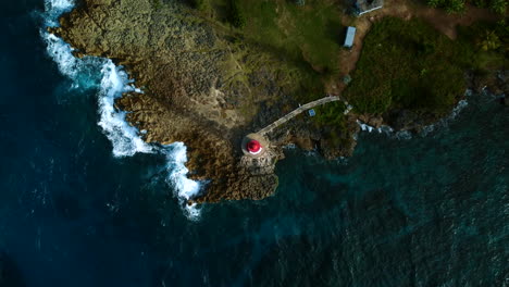 Drone-shot-of-Lighthouse-in-Portland,-Jamaica