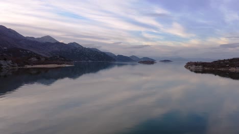 Incredible-landscape-shot-of-Shkodra-Lake-and-the-Dinaric-Alps-in-Europe