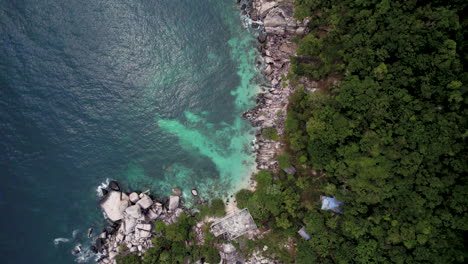 Blick-Auf-Die-Tropische-Insel-Von-Drohnen-Auf-Koh-Tao