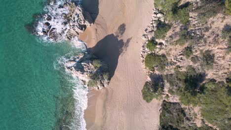 Von-Oben-Luftbilder-Costa-Brava-Strand-Blanes-Lloret-De-Mar