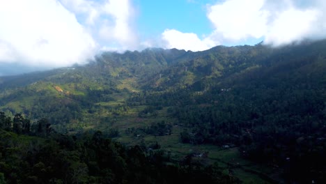 Plataforma-Rodante-Aérea-En-El-Complejo-Turístico-En-Nuwara-Eliya-Y-Campos-Verdes-De-La-Plantación-De-Té-Ella,-Ladera-De-La-Selva-Tropical-En-Un-Día-Nublado,-Sri-Lanka