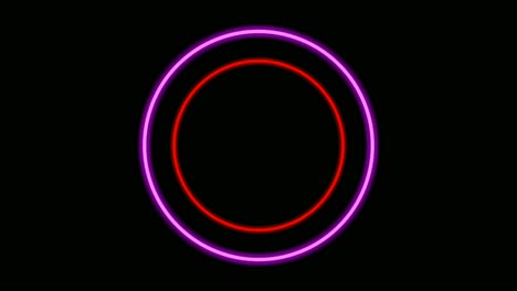 Multiple-color-Neon-light-circle-border-animation-on-black-background