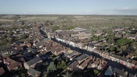 Hungerford-town-pull-back-revel-of-high-street-England-aerial-drone-footage