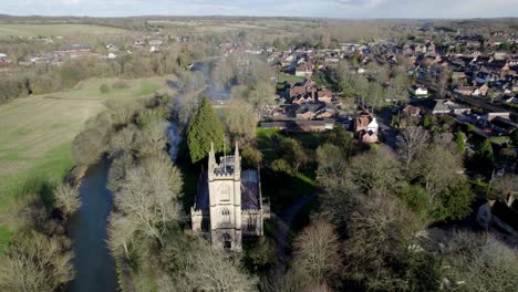Iglesia-De-San-Lorenzohungryford-Reino-Unido-Drone-Revelar-Tiro