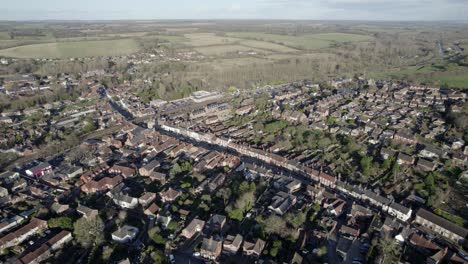 Hungerford-town-England-high-Point-of-view-aerial-drone-footage