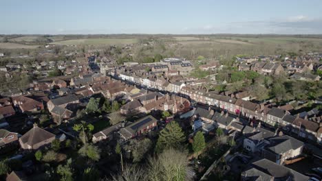 Hungerford-Town-Straßen-Und-Häuser-England-Luftdrohnenaufnahmen