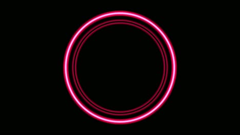 Pink-Neon-light-circle-border-animation-on-black-background