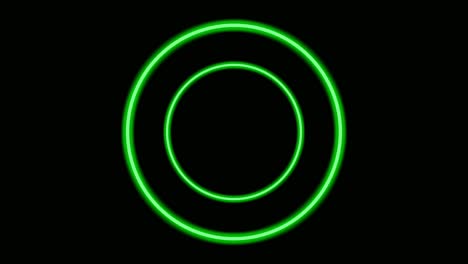 Green-Neon-light-circle-border-animation-on-black-background