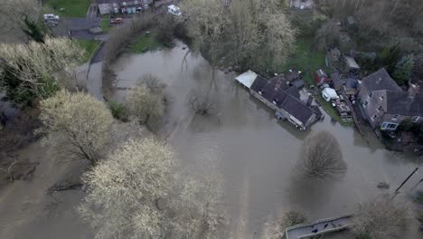 Überschwemmte-Felder-Und-Häuser-River-Seven-In-Ironbridge-England-2022