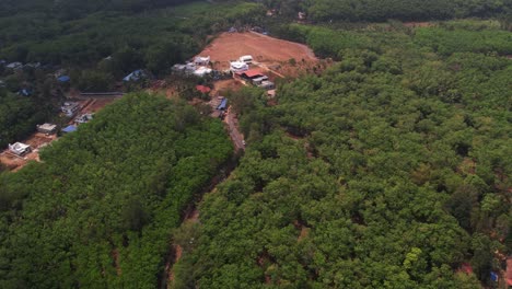 A-Forest-Aerial-View-located-in-Kollam,-Kerala