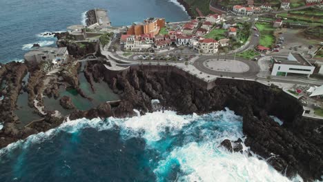 Aerial-view-of-Porto-Moniz.-Madeira-Island,-Portugal