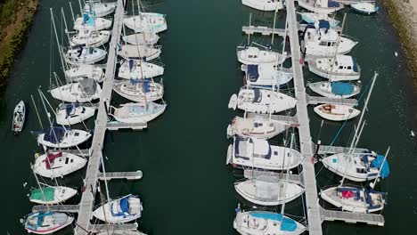 Looking-down-towards-Emsworth-Harbour,-Havant,-United-Kingdom