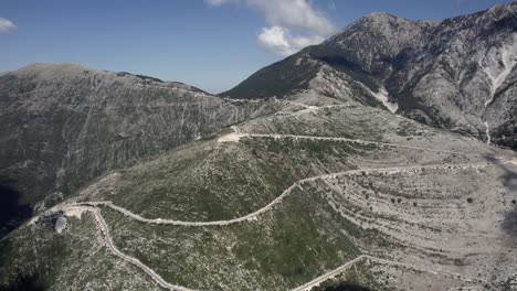 drone-video-over-the-Llogara-mountain-pass-on-SH8,-Albania
