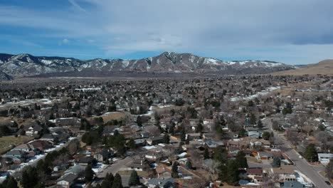 A-slow-drone-pan-over-a-Denver-Colorado-suburb