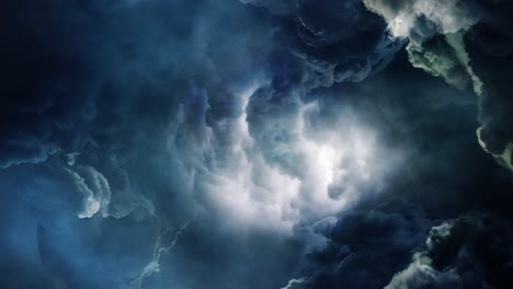 Dunkle-Mysteriöse-Wirbelsturmwolken-Und-Mehrere-Blitze