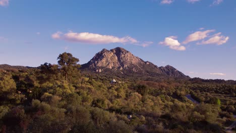 Aerial-isolated-mountain-reveal-on-the-south-of-Spain