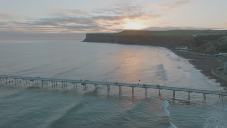 Saltburn-by-the-Sea-early-morning-winter-March-2022---Aerial-Drone-DJI-Mavic-3-Cine-PRORES-Clip-2