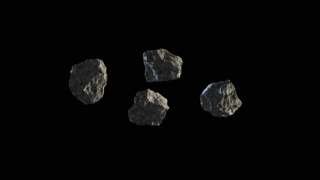 black-screen,-four-meteor-stones-animation