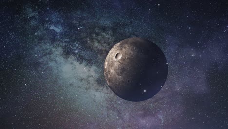 Un-Planeta-Con-La-Galaxia-De-La-Vía-Láctea-Al-Fondo