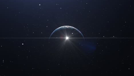Hemisphäre-Der-Erdoberfläche,-Blick-Aus-Dem-Weltraum
