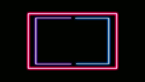 Neon-light-rectangular-border-animation-on-black-background