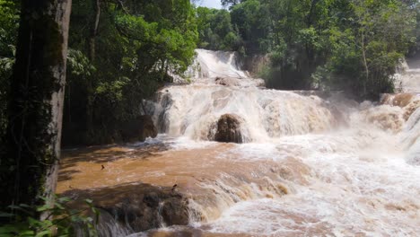 Luftbild-4k-Enthüllung-Der-Agua-Azul-Falls-In-Mexiko---Bundesstaat-Chiapas