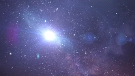 Una-Galaxia-Que-Brilla-Intensamente-En-El-Universo-Con-Muchas-Estrellas
