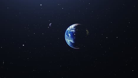 Planeten-Und-Monde-Im-Weltraum