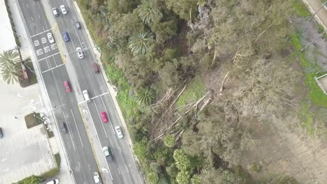 looking-down-on-an-oceanfront-highway-aerial-view