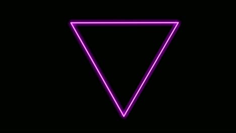 Neonlicht-Dreieck-Grenzanimation-Auf-Schwarzem-Hintergrund