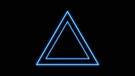 Neon-light-triangle-border-animation-on-black-background