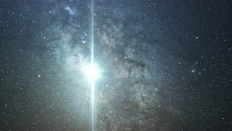 vertical-bright-light-with-milky-way-background