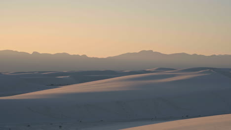 Panoramic-view-of-sunset-sand-dunes-at-White-Sands-National-Park-New-Mexico