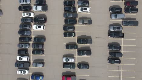 Aerial-looking-directly-down-at-cars-at-the-Hingham-Shipyard-parking-log
