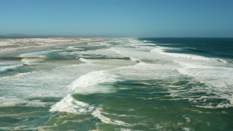 Scenic-Seascape-At-West-Coast-National-Park,-South-Africa---aerial-drone-shot