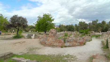 Ruinen-Der-Antiken-Agora-Von-Athen