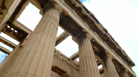 Temple-of-Hephaestus-situated-in-Agora-of-Athens,-on-top-of-the-Agoraios-Kolonos-hill