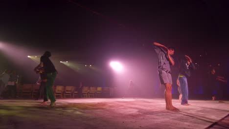 Dancing-company-rehearsing-a-performance-at-a-private-event