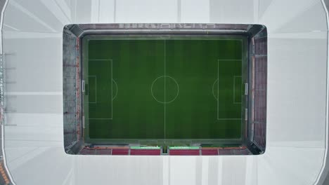 Aerial-Top-Down-View-Over-Empty-WWK-Arena-Stadium-Home-To-FC-Augsburg