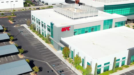 Aerial-View-UFC-Apex-Building-Located-On-EL-Camino-Road,-Las-Vegas