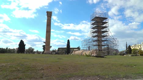 Construction-poles-and-Workds-on-Temple-of-Olympian-Zeus
