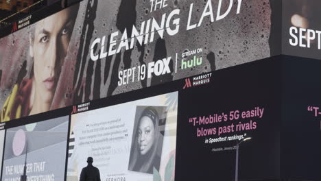 Close-up-shot-showing-digital-billboard-with-news-at-Times-Square-in-New-York
