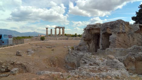 Panoramic-View-of-Glauke-Fountain-in-Ancient-Corinth