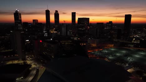 Downtown-Atlanta-Georgia-skyline-silhouette-at-dawn