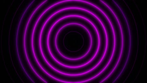 Abstrakte-Nahtlose-Schleife-Neonvioletter-Konzentrischer-Kreis-Auf-Schwarzem-Hintergrund