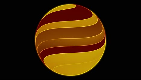 Patrón-Orgánico-Amarillo-Moviéndose-En-Forma-De-Esfera-En-Un-Bucle-Continuo