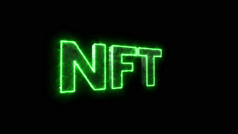 Nft-Nicht-Fungibles-Token-Grün-Neon-Konzept-Mit-Kryptowährungen