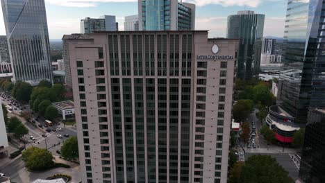 Intercontinental-Hotel-in-Buckhead,-Atlanta-Georgia.-Aerial-view