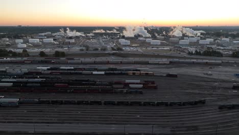 American-oil-refinery-and-train-switching-yard