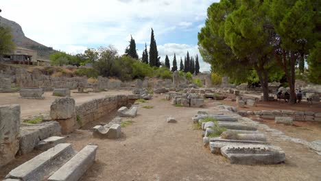 Stones-and-Ruins-of-South-Stoa-in-City-of-Ancient-Corinth